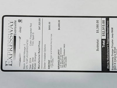 2024 Jeep Wrangler Sport S