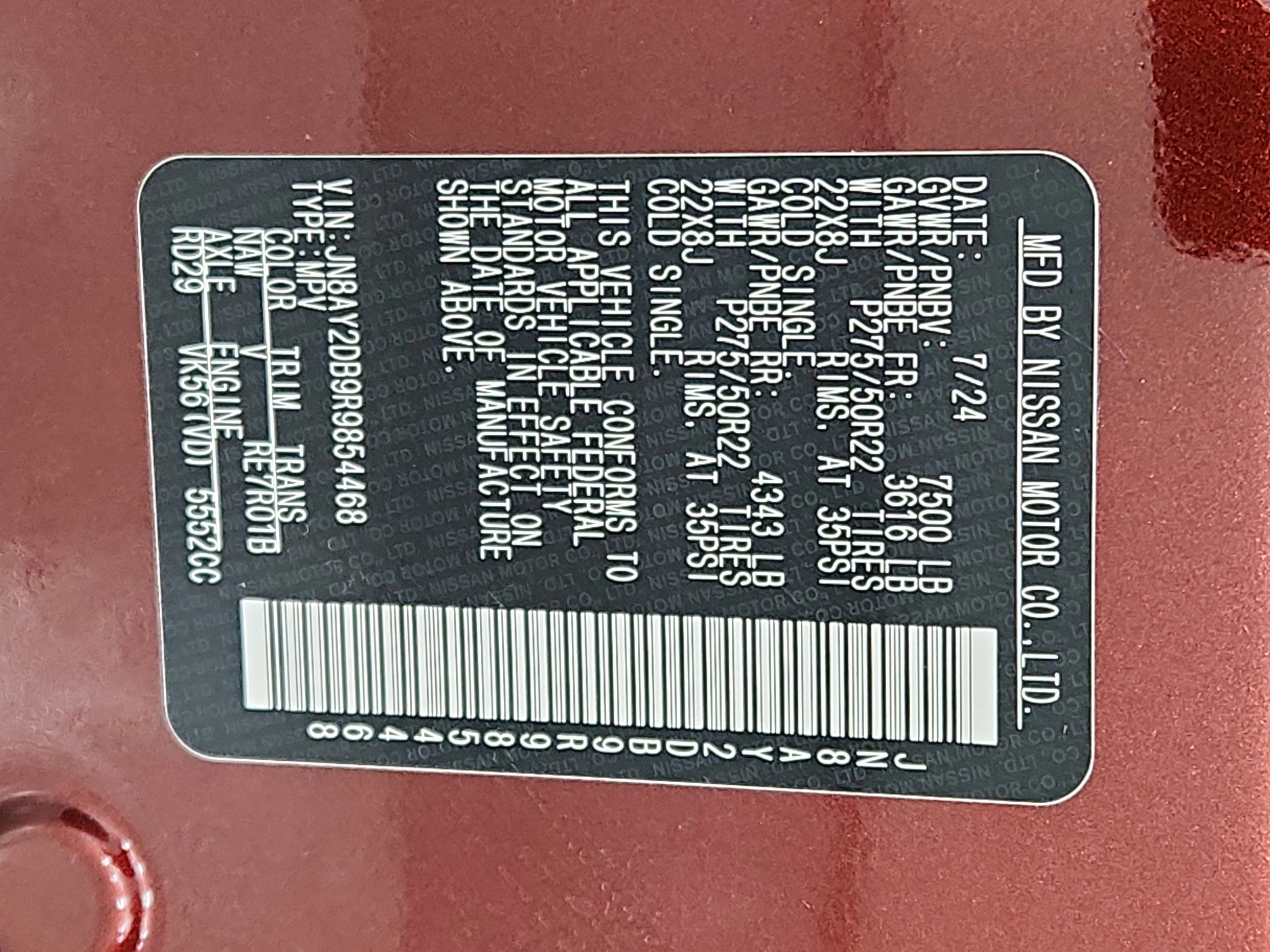 2024 Nissan Armada Platinum
